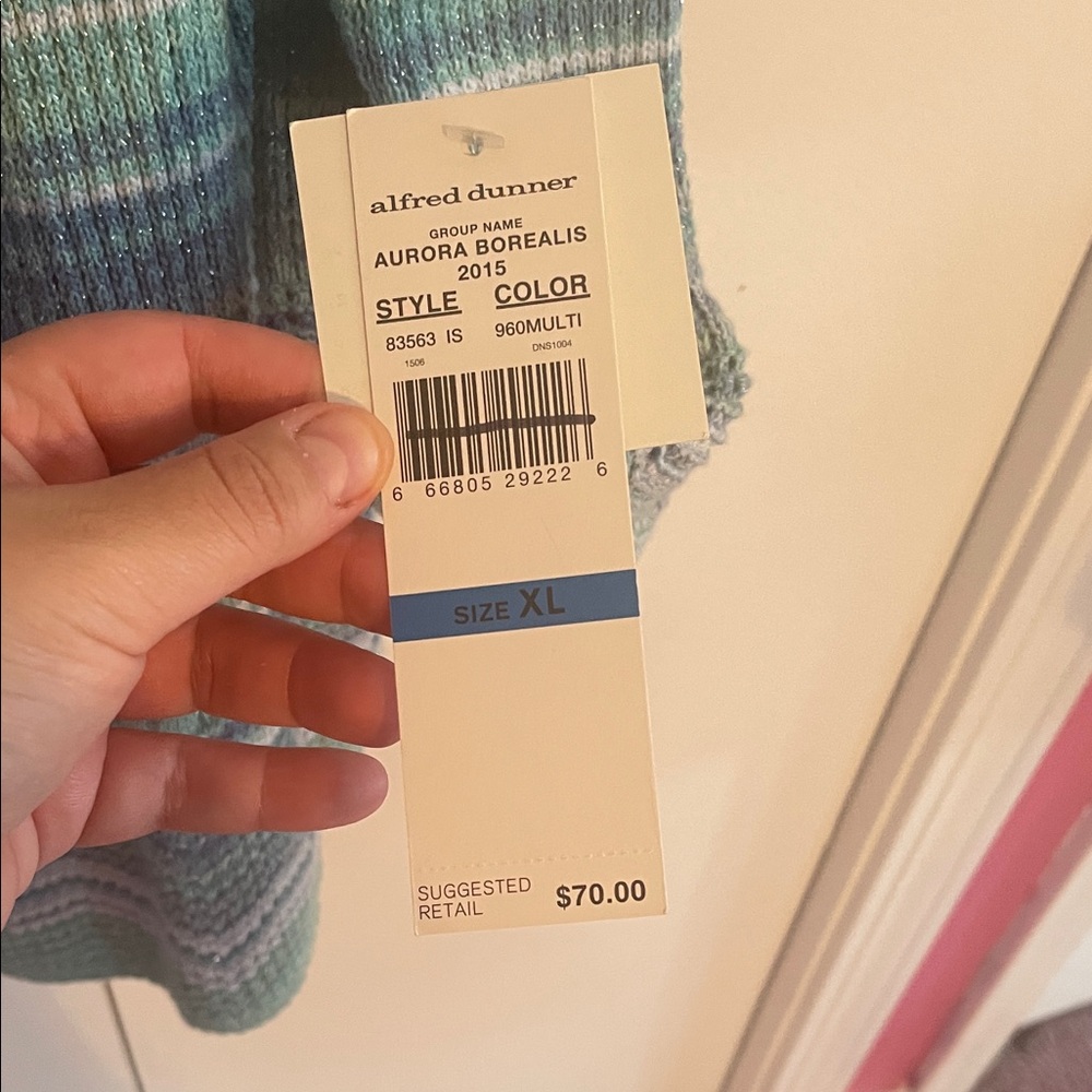 Alfred Dunner Multicolor Striped Cardigan - Picture 8 of 8
